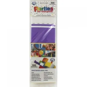 100 Pack Purple Wristbands