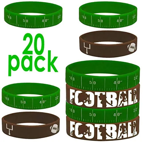 20 pcs Wristband Party Favors (Football, Kids)