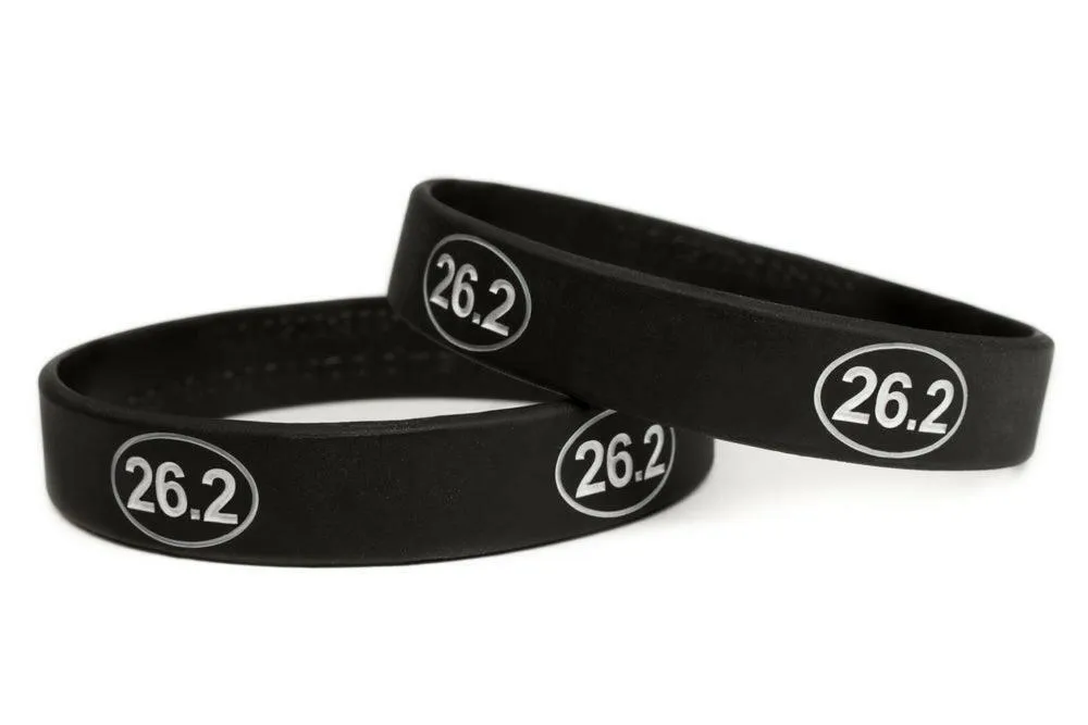 26.2 Marathon Run Training Rubber Wristband - Youth 7"