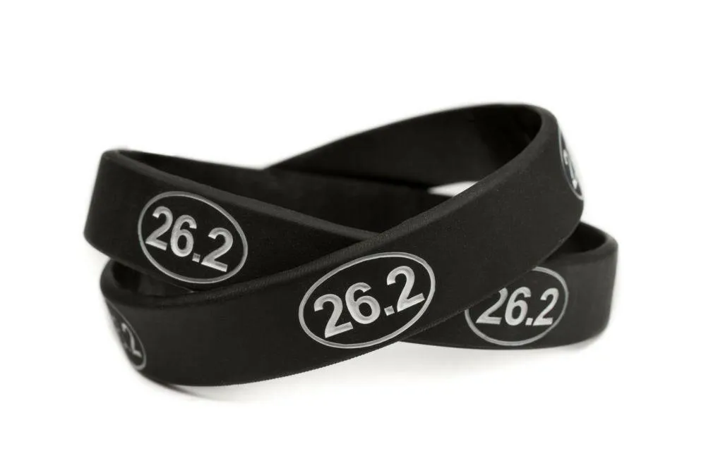 26.2 Marathon Run Training Rubber Wristband - Youth 7"