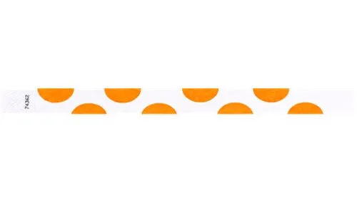 3/4" Tyvek® Wristbands - Half Circles