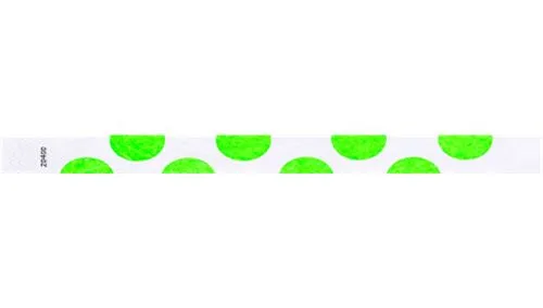 3/4" Tyvek® Wristbands - Half Circles