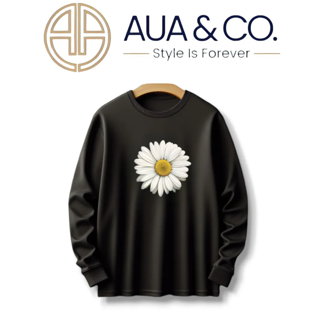 AUA&CO Pack Of 3 Women Sweatshirts - Black, Pink, Cream Beige With Unique Prints 🌸 |