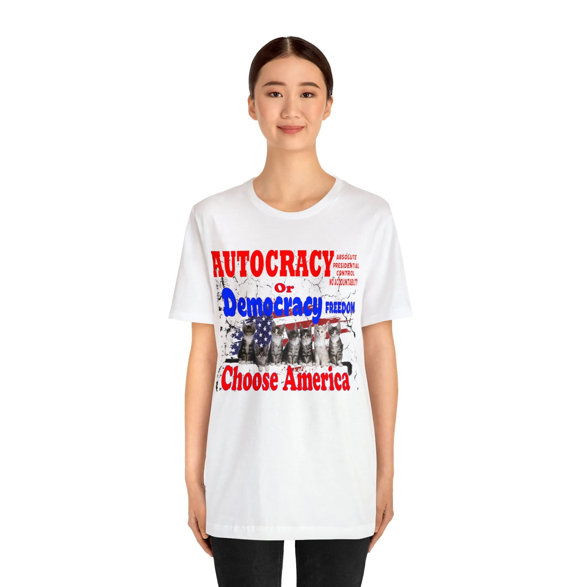 Autocracy T-shirt-Funny Cat-America focus Cat lover tees-Cat lovers t-shirts-custom printing-unisex Tyranny tops T-shirt
