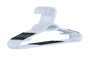 AzxecVcer Plastic Hangers with Black Non-slip Pads Clothes/Suit Hangers,Perfect for Dresses, Blouses and Pants, Shirts, Ties, Scarves and Sweaters,50 pack