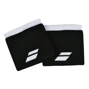 Babolat 174101 Logo Wrist Band - Black/White