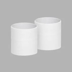 Basic White Cotton Wristbands (Pair)