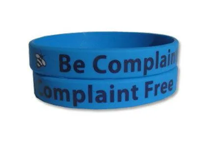Be Complaint Free Rubber Bracelet Wristband - Adult 8"