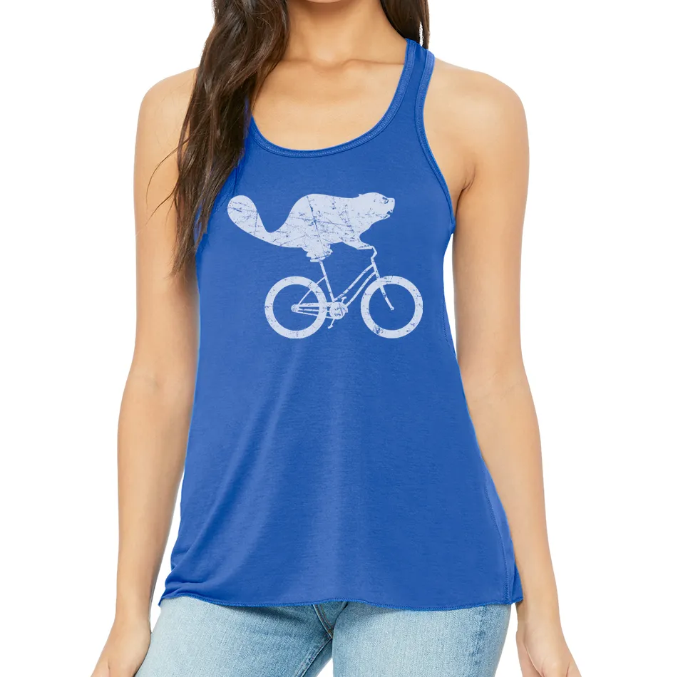 Beaverdale Bicycles Beaver Logo Ladies' Flowy Racerback Tank