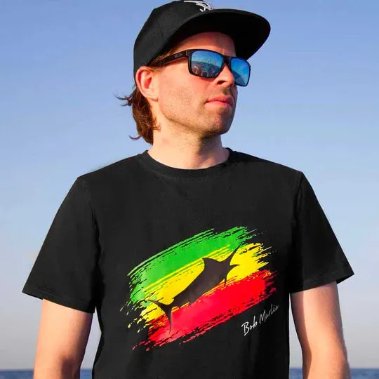 BOB MARLIN GEAR Men's T-Shirt Rasta Flag
