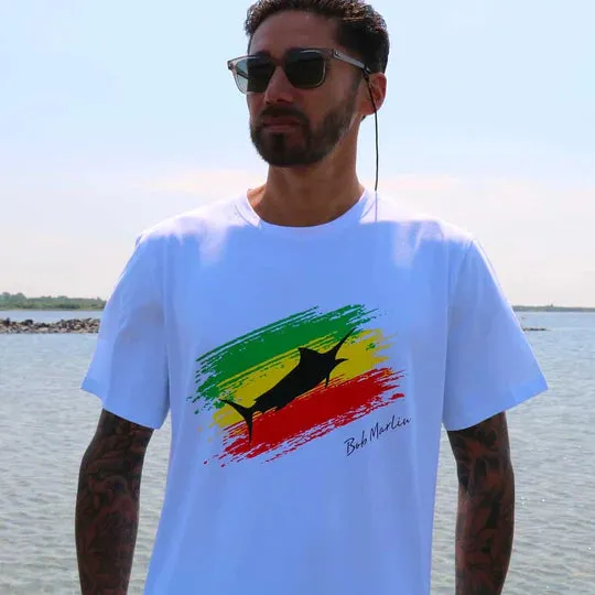 BOB MARLIN GEAR Men's T-Shirt Rasta Flag