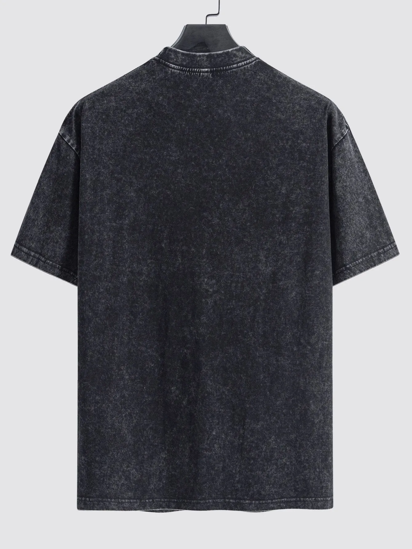 Character Slogan Print Washed Drop Shoulder Oversize T-Shirt