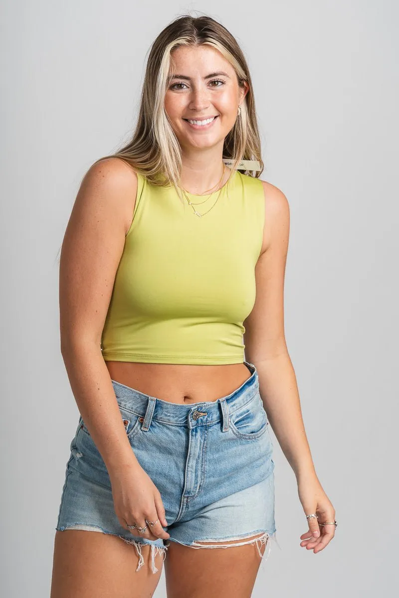 Crop tank top kiwi