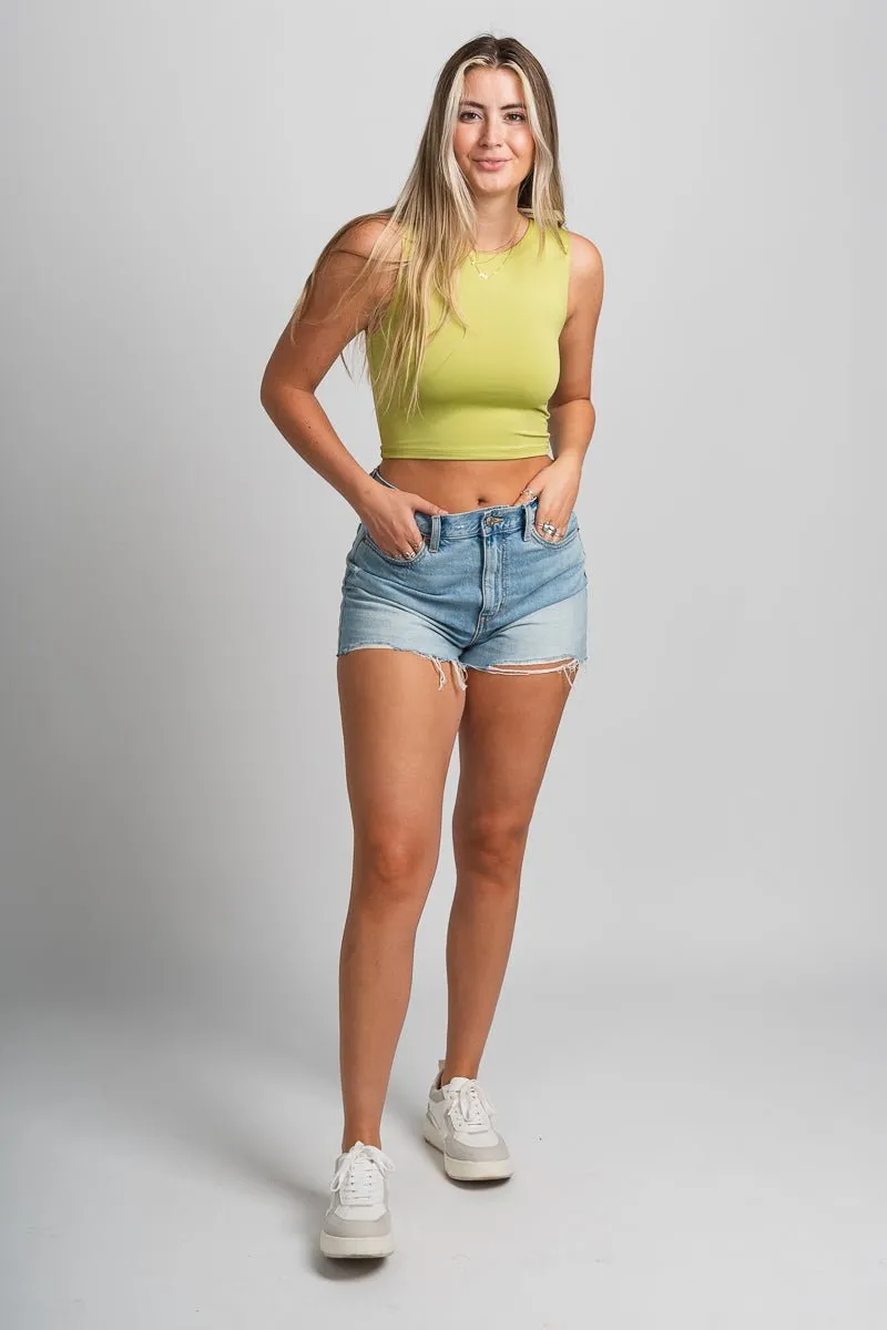 Crop tank top kiwi