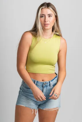 Crop tank top kiwi