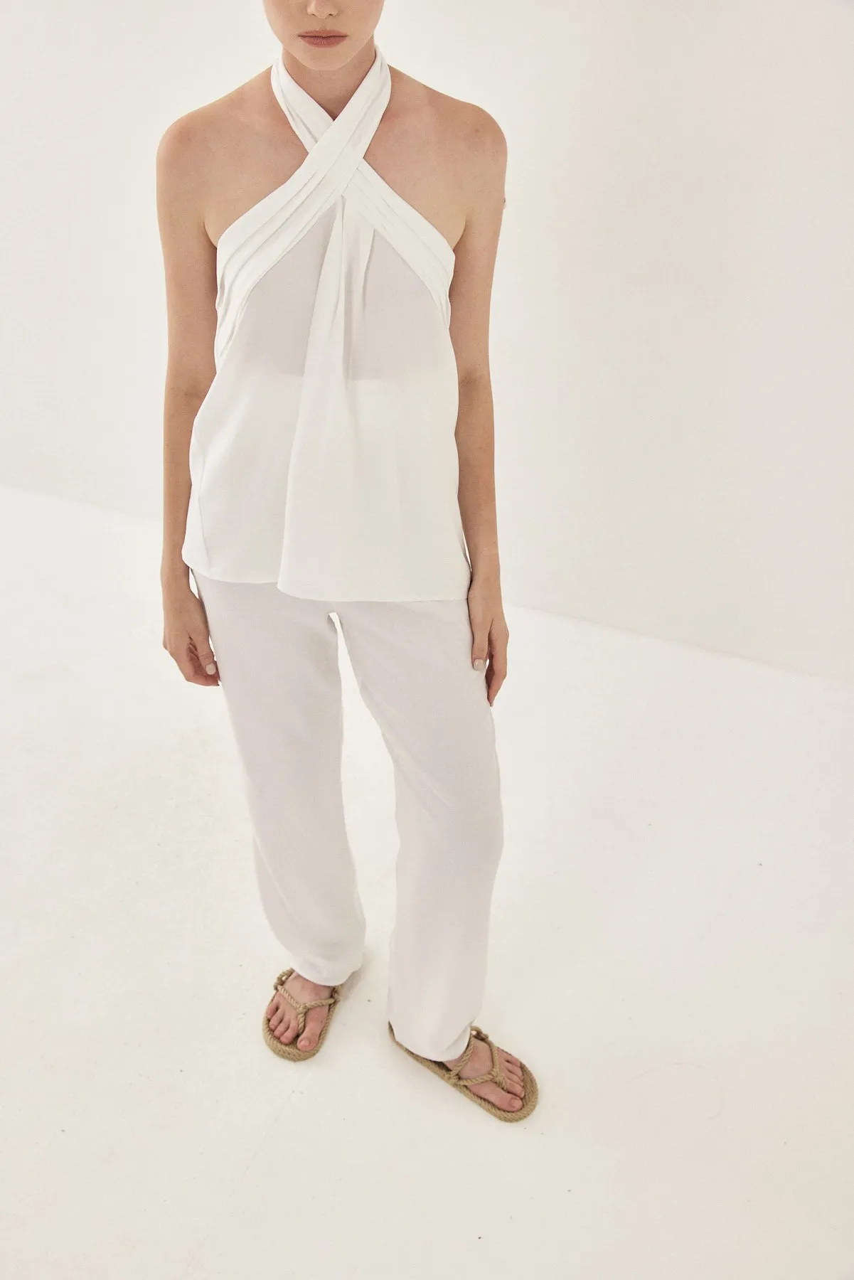 Crossover Open Back Tank Top