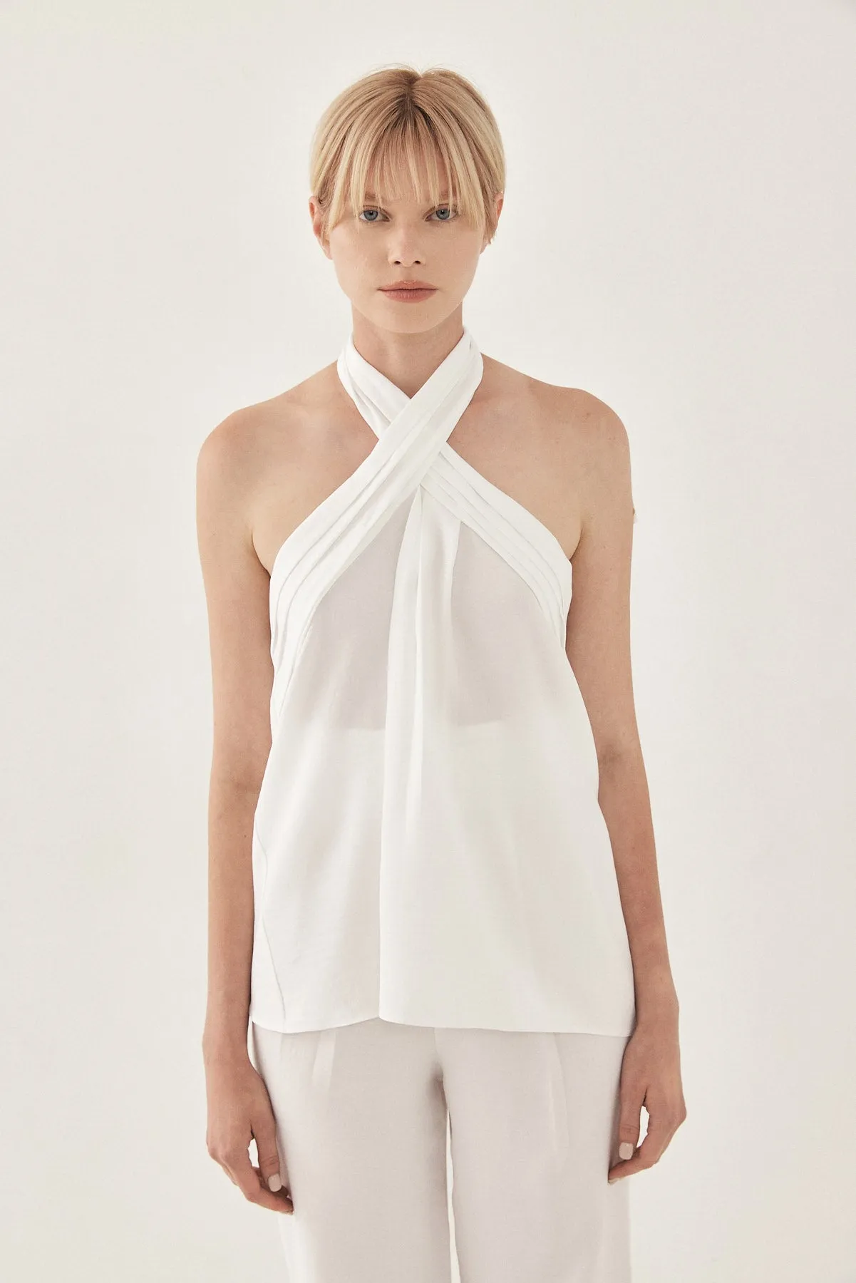 Crossover Open Back Tank Top
