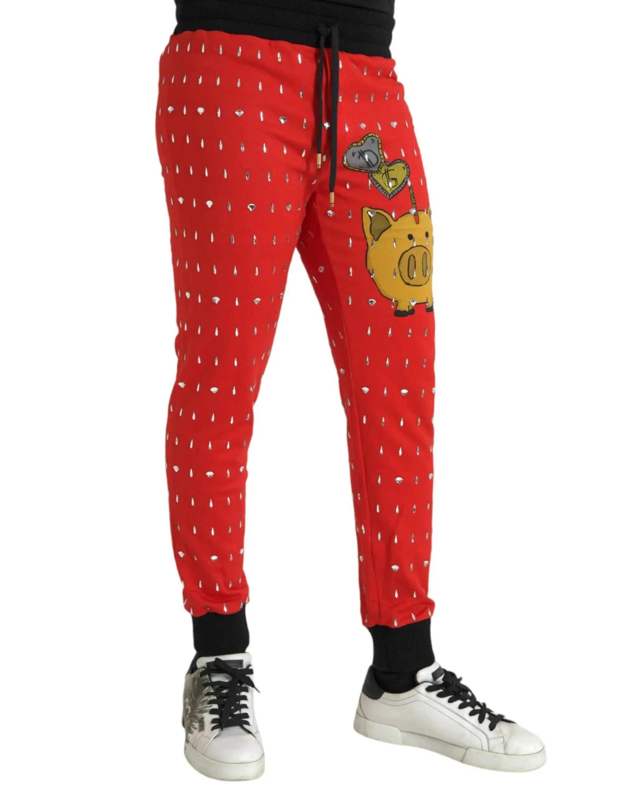 Dolce & Gabbana Piggy Bank Crystal Pants