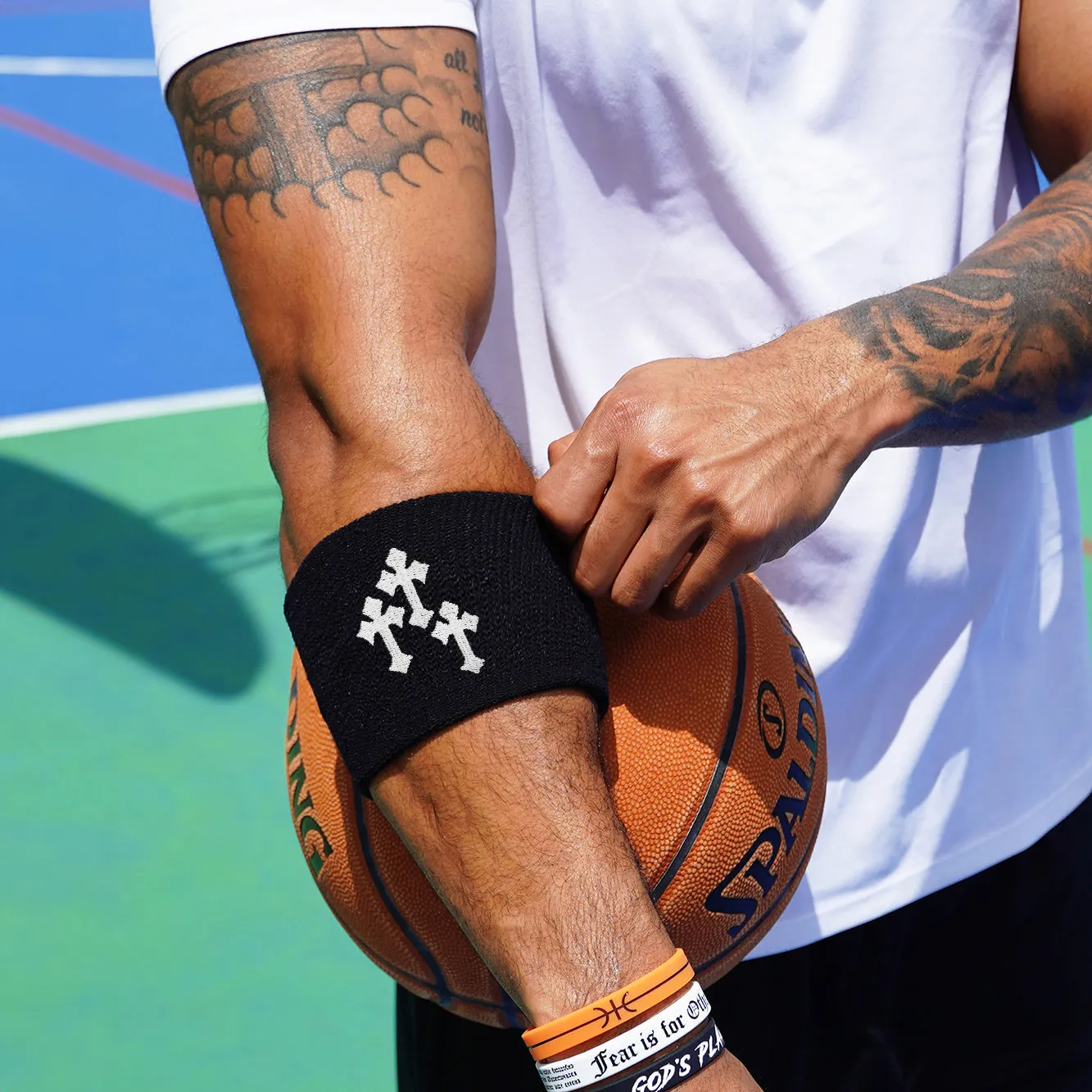 Gothic Crosses Drip Wristband