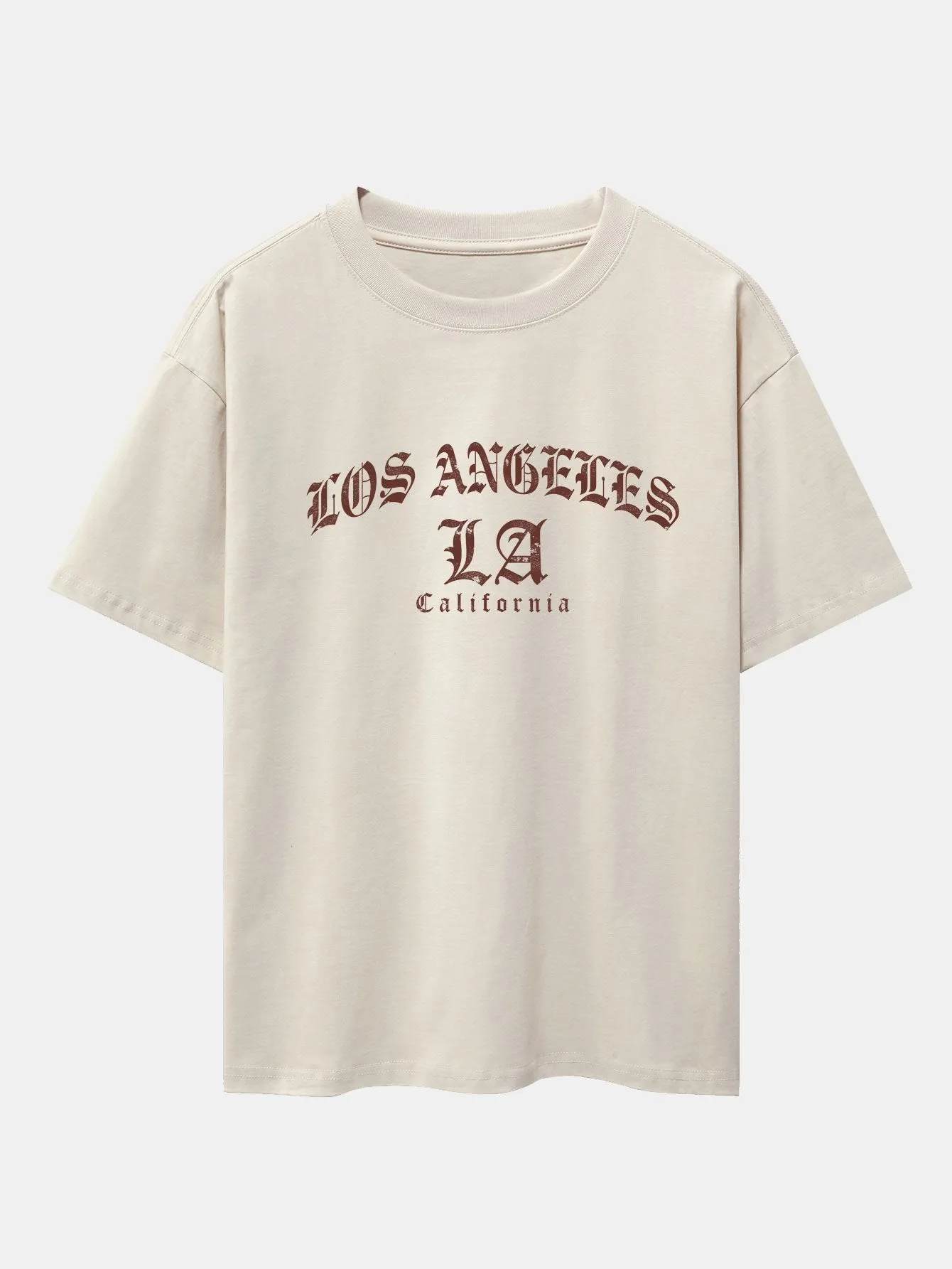 Gothic Los Angeles Print Oversize T-Shirt