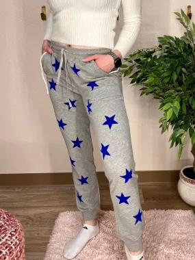 Gray Blue Stars Sweatpants