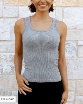 Hip Length Brami - Heathered Grey