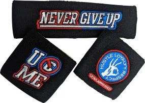 JOHN CENA Black Headband Wristbands Set WWE