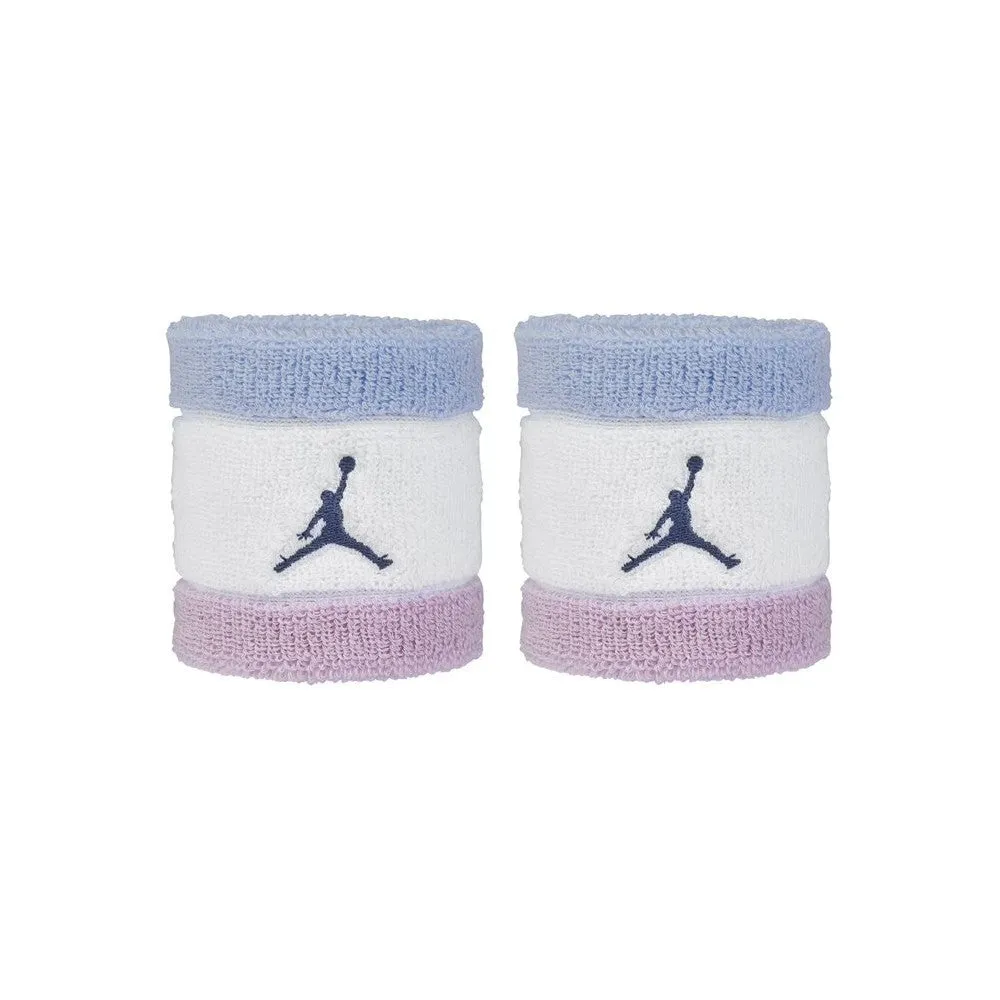 Jordan Wristbands Terry 2 Pack  (Blue/White/Lilac'