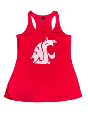 Ladies Pink WSU Crew Cut Tank