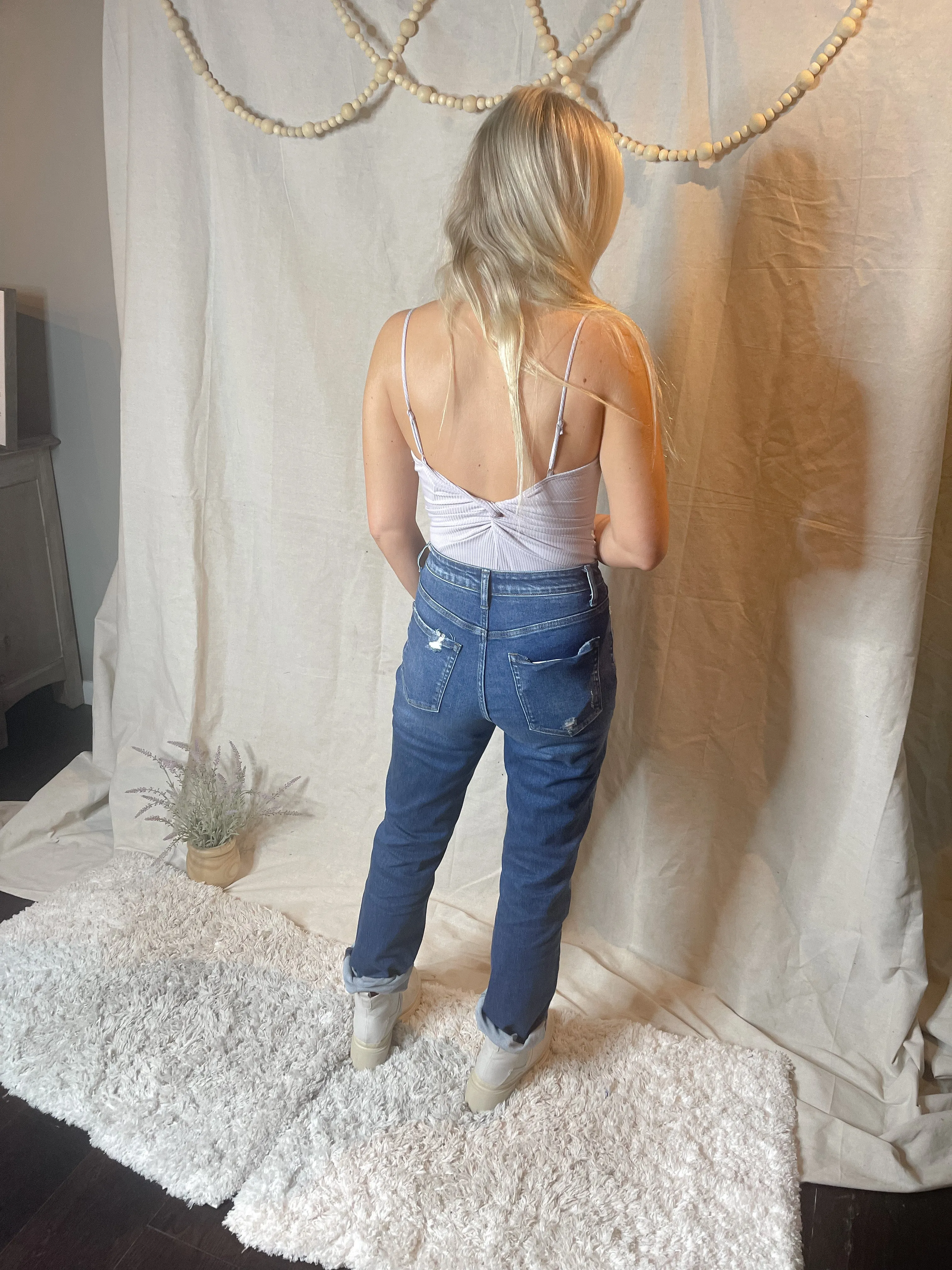 Lavender Twist Back Bodysuit