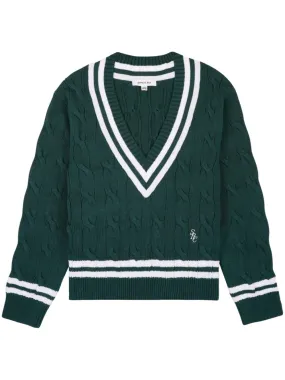 logo-embroidered cotton jumper
