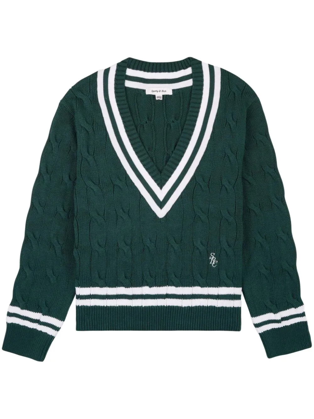 logo-embroidered cotton jumper
