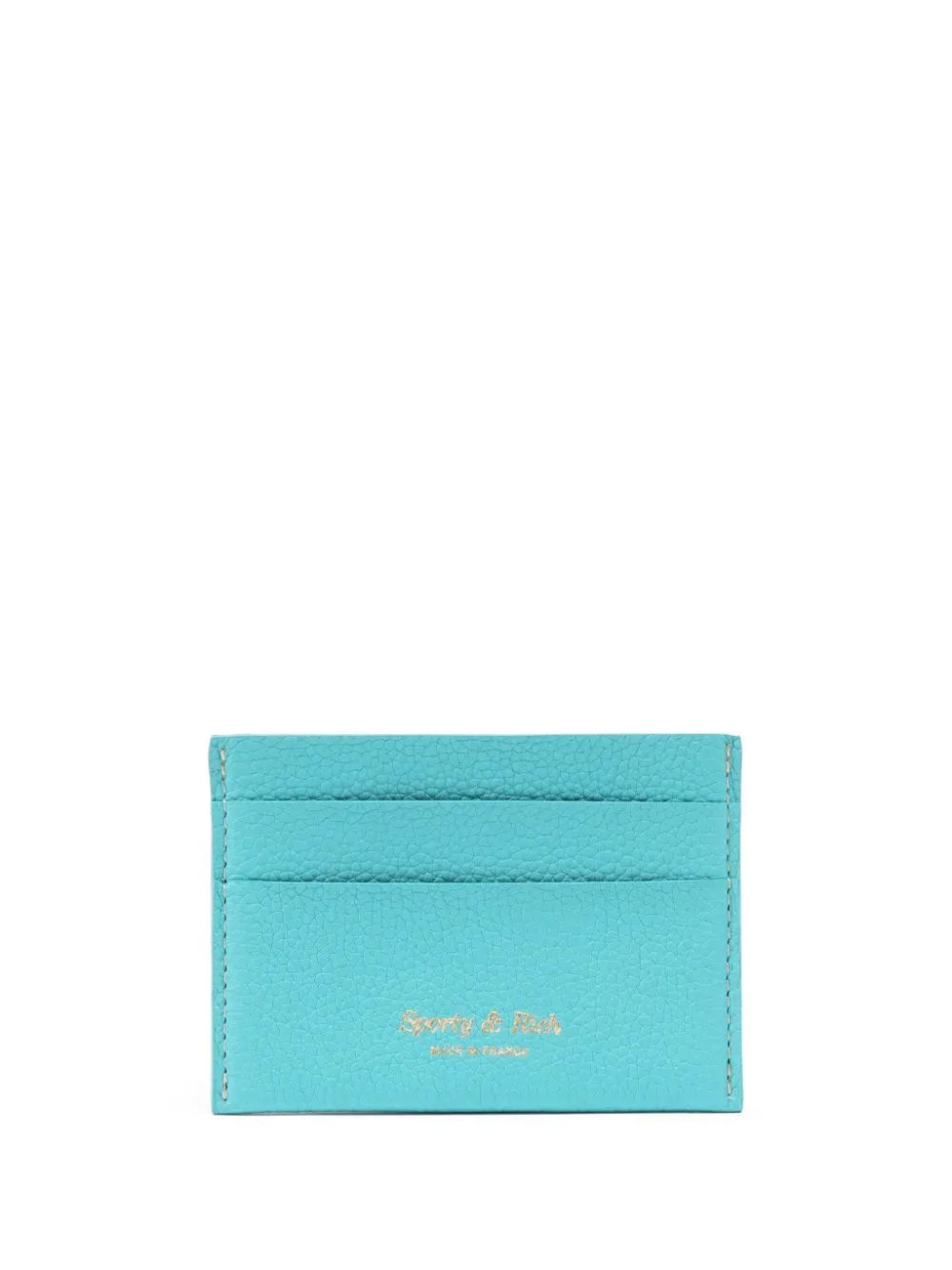 logo-embroidered leather cardholder