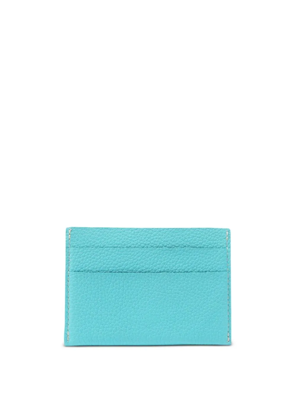 logo-embroidered leather cardholder