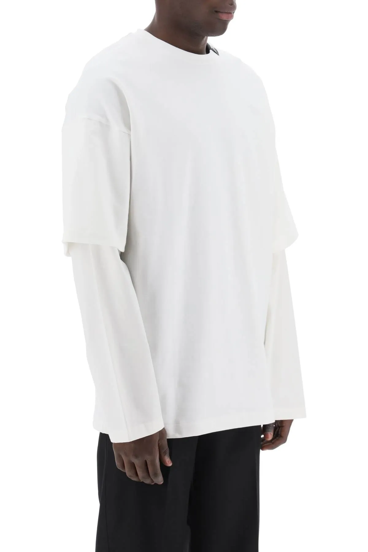 long-sleeved layered t-shirt 24E28OAJ11 COT00912 OFF WHITE
