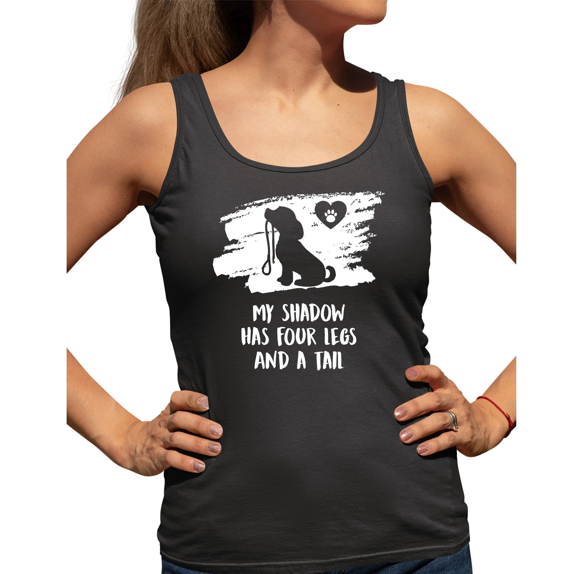 My shadow has four legs and a tail Women's Tank Top