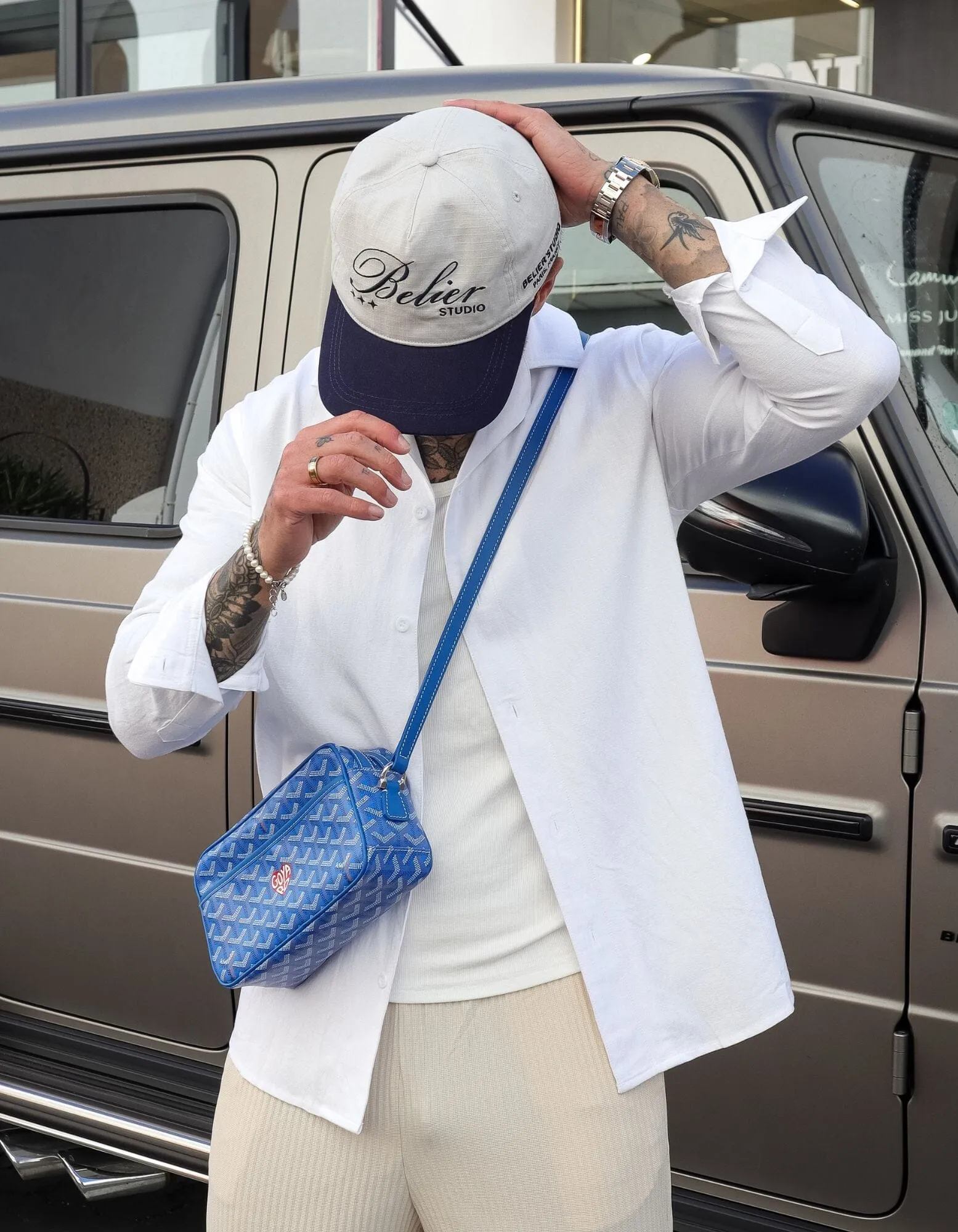 Navy Two Tone Studio Cap