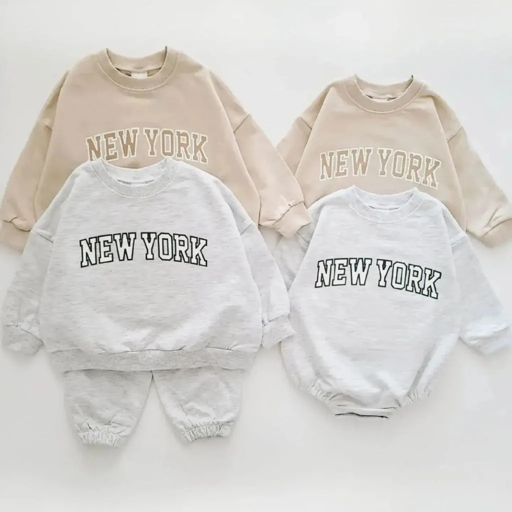 New York Sweatshirt and Sweatpant Set