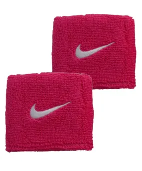 Nike Swoosh Singlewide Tennis Wristbands (Pink)