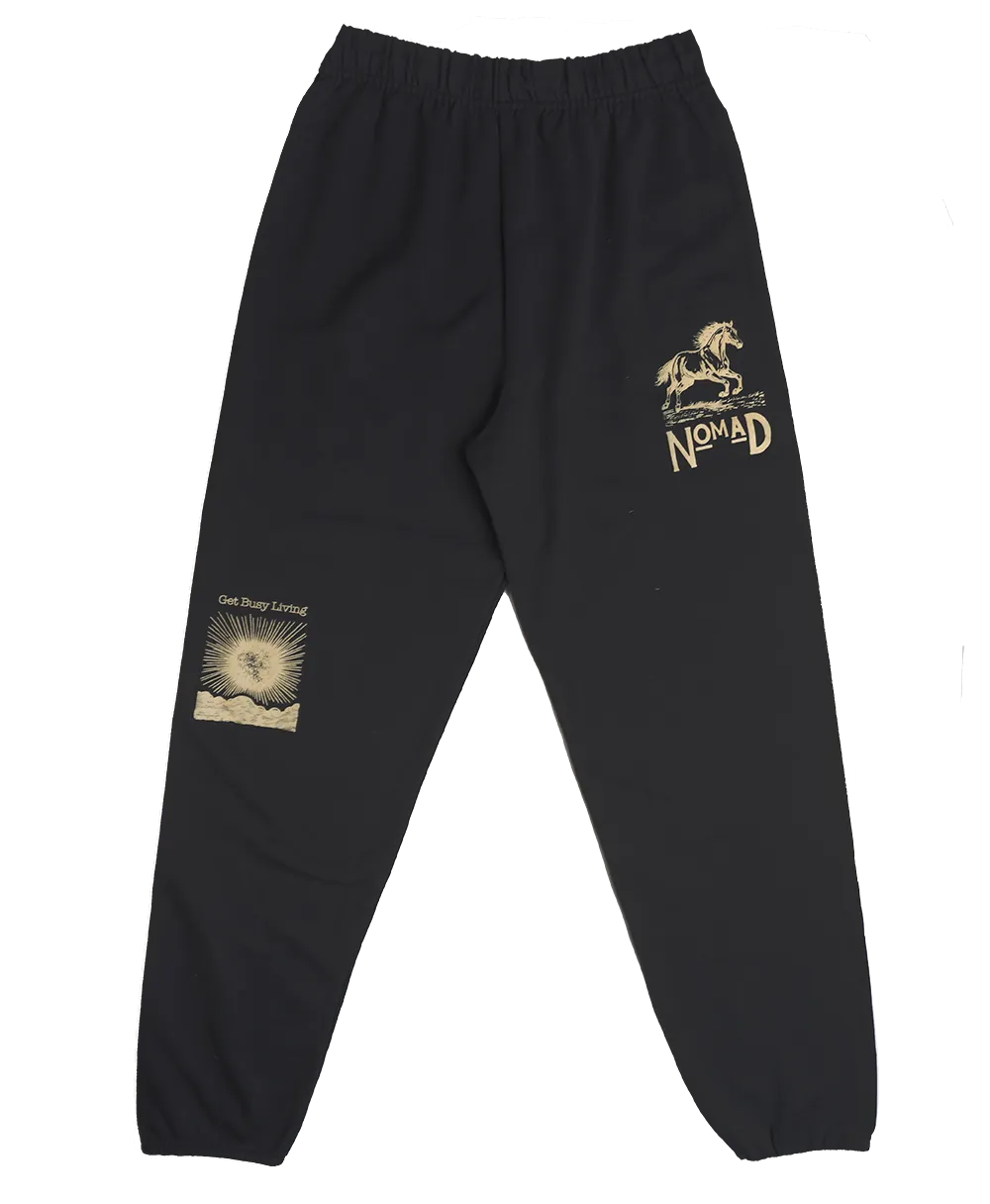NOMAD LOGO SWEATPANTS BLACK