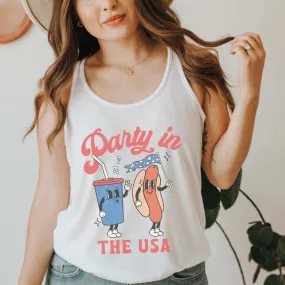 Party In The USA Hotdog Bella Flowy Tank