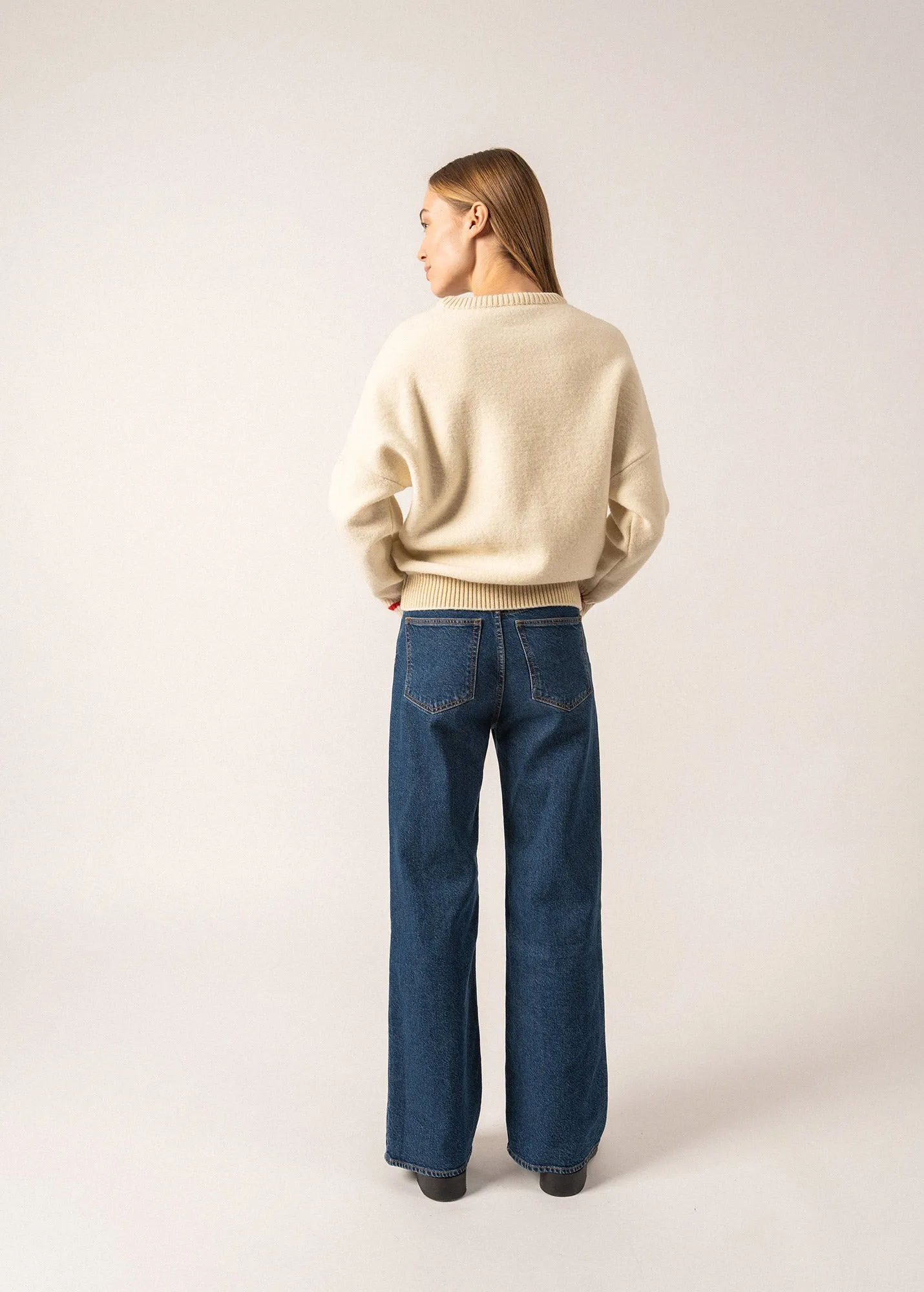 Pull esprit sweat Sélune - en laine, détails lurex (ECRU)