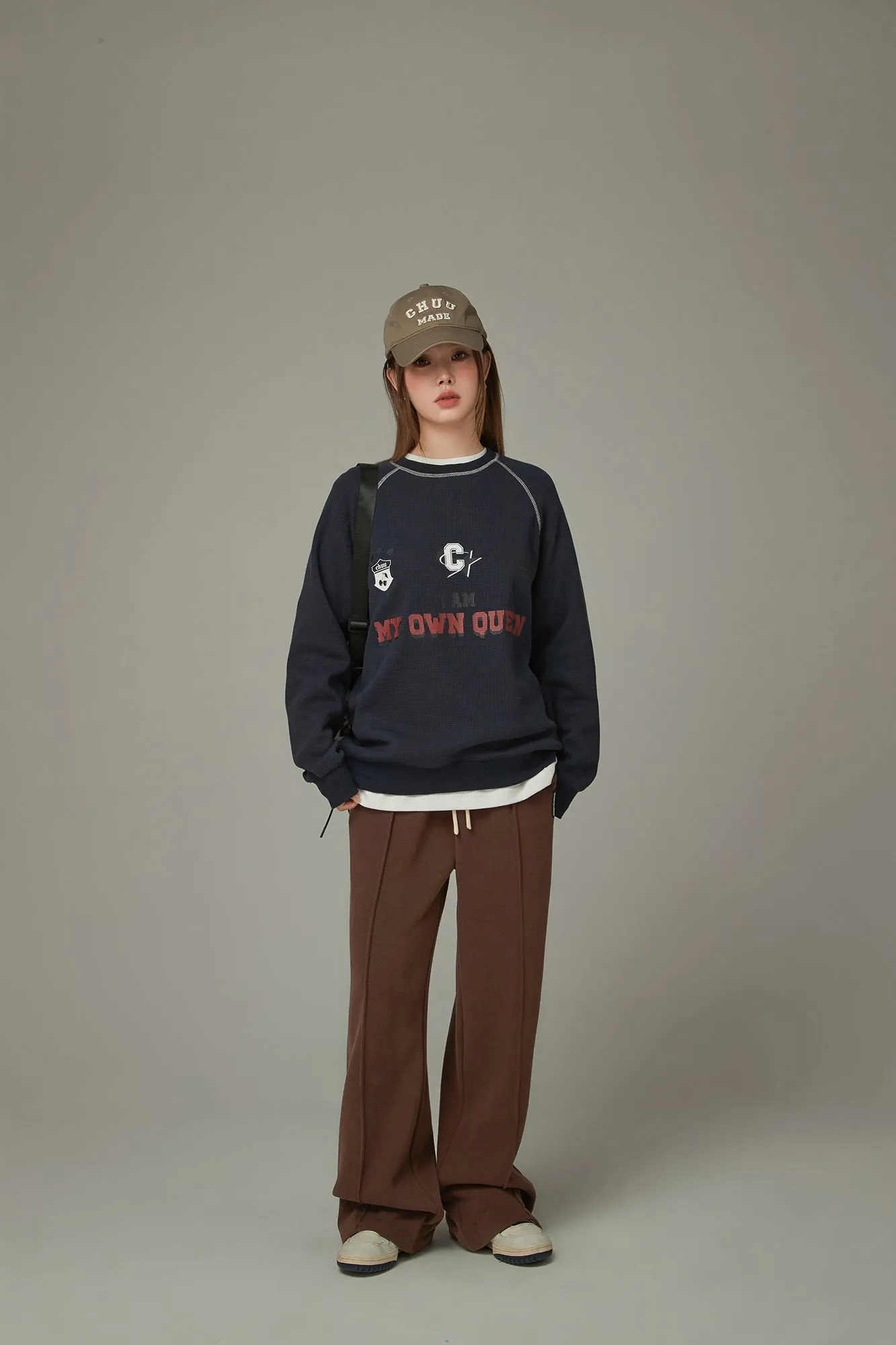 Queen Sporty Stitch Waffle Sweatshirt