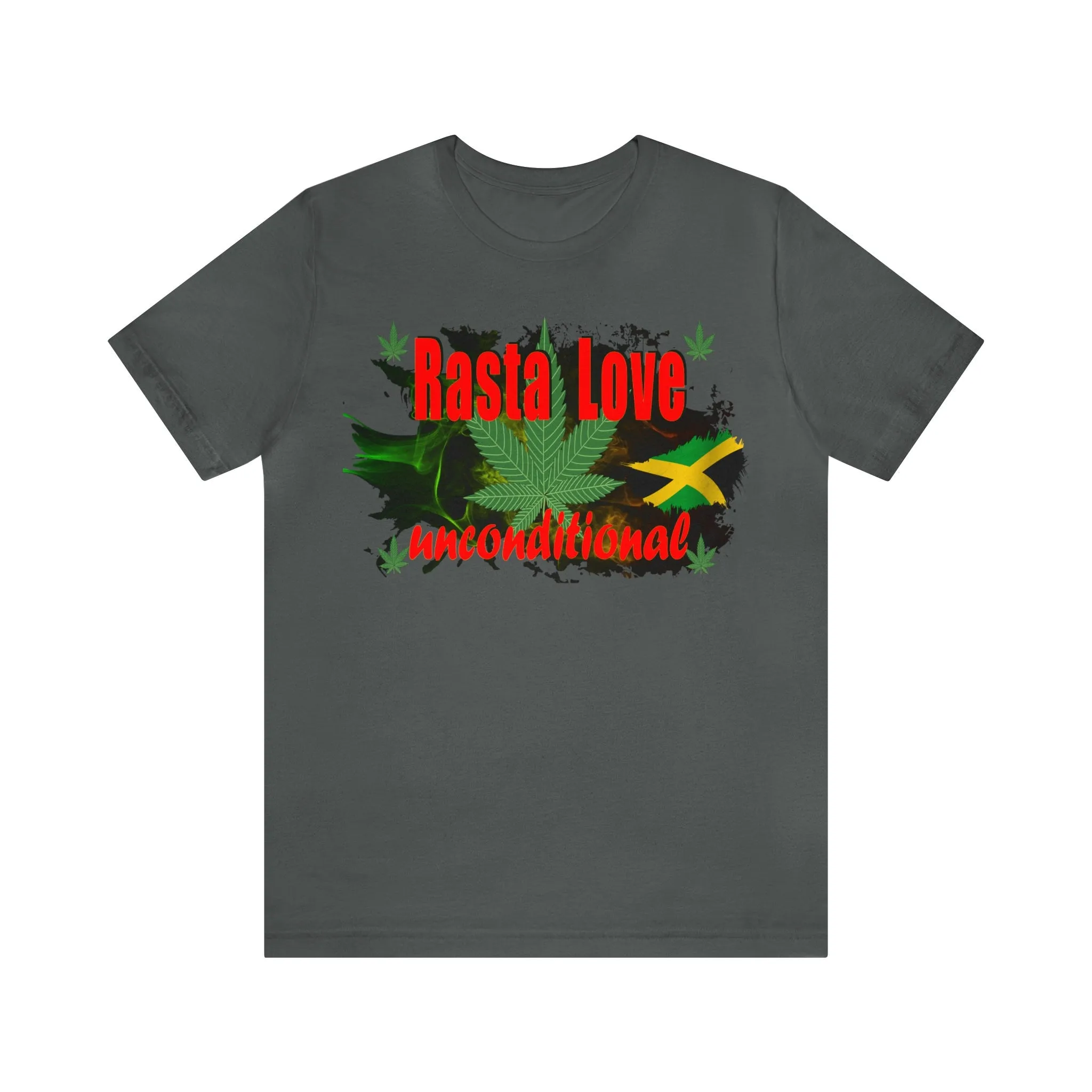 Rasta Love tee shirt Funny Jamaica Love focus T-shirt-custom printing gift t-shirts-Rasta Bob Marley vacation shirt