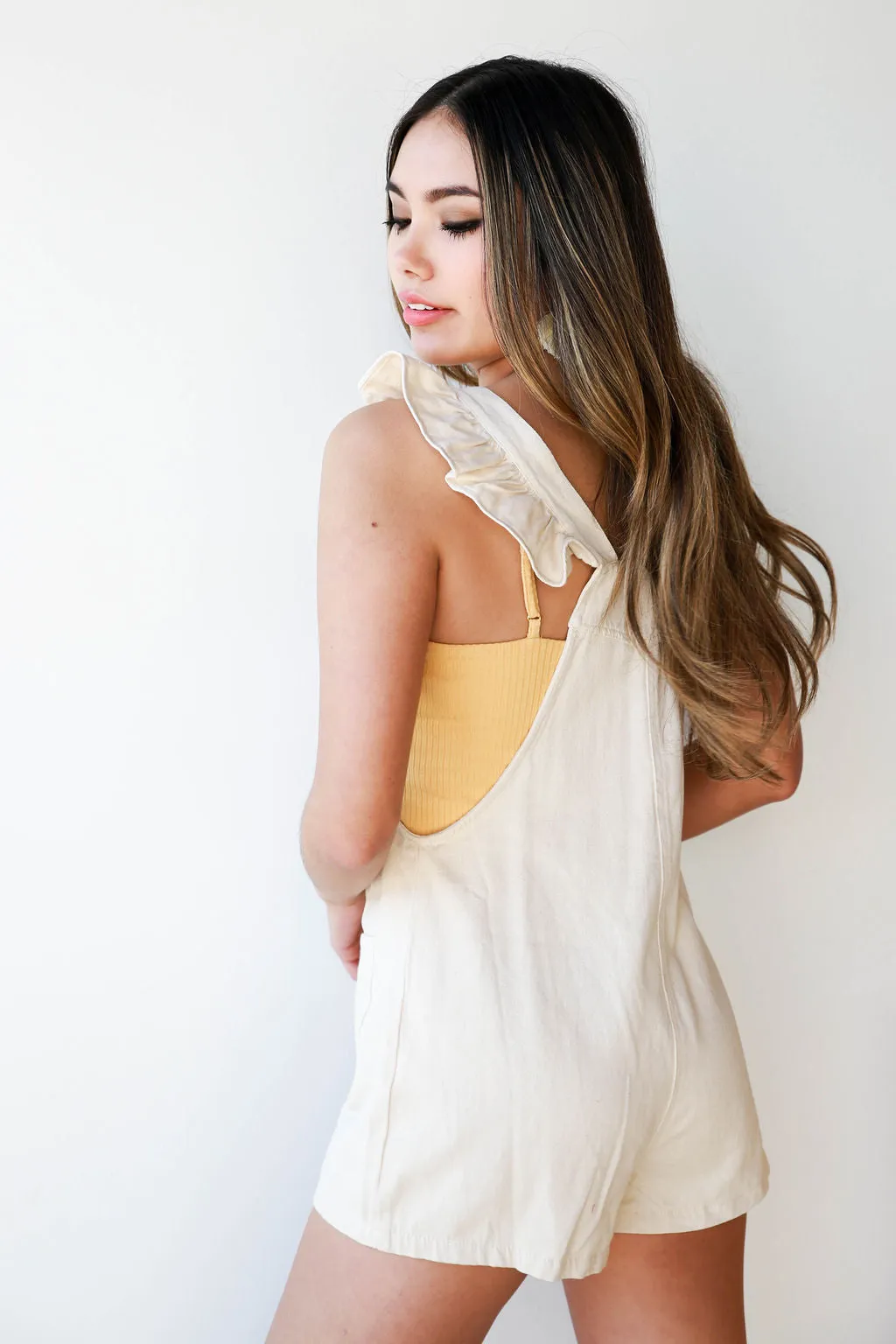 ruffle strap jumper