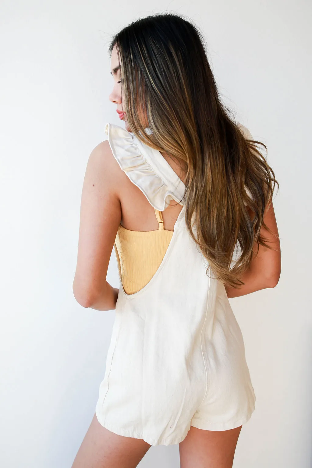 ruffle strap jumper