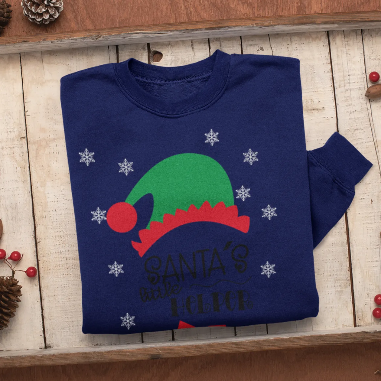 Santa's Little Helper Sweatshirt,Christmas Shirt,Christmas Gift,Trendy Christmas Tshirt,Santa Shirt, Christmas Party Tee, Matching Christmas