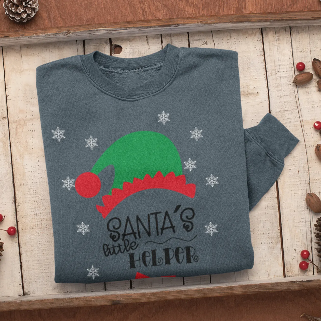 Santa's Little Helper Sweatshirt,Christmas Shirt,Christmas Gift,Trendy Christmas Tshirt,Santa Shirt, Christmas Party Tee, Matching Christmas