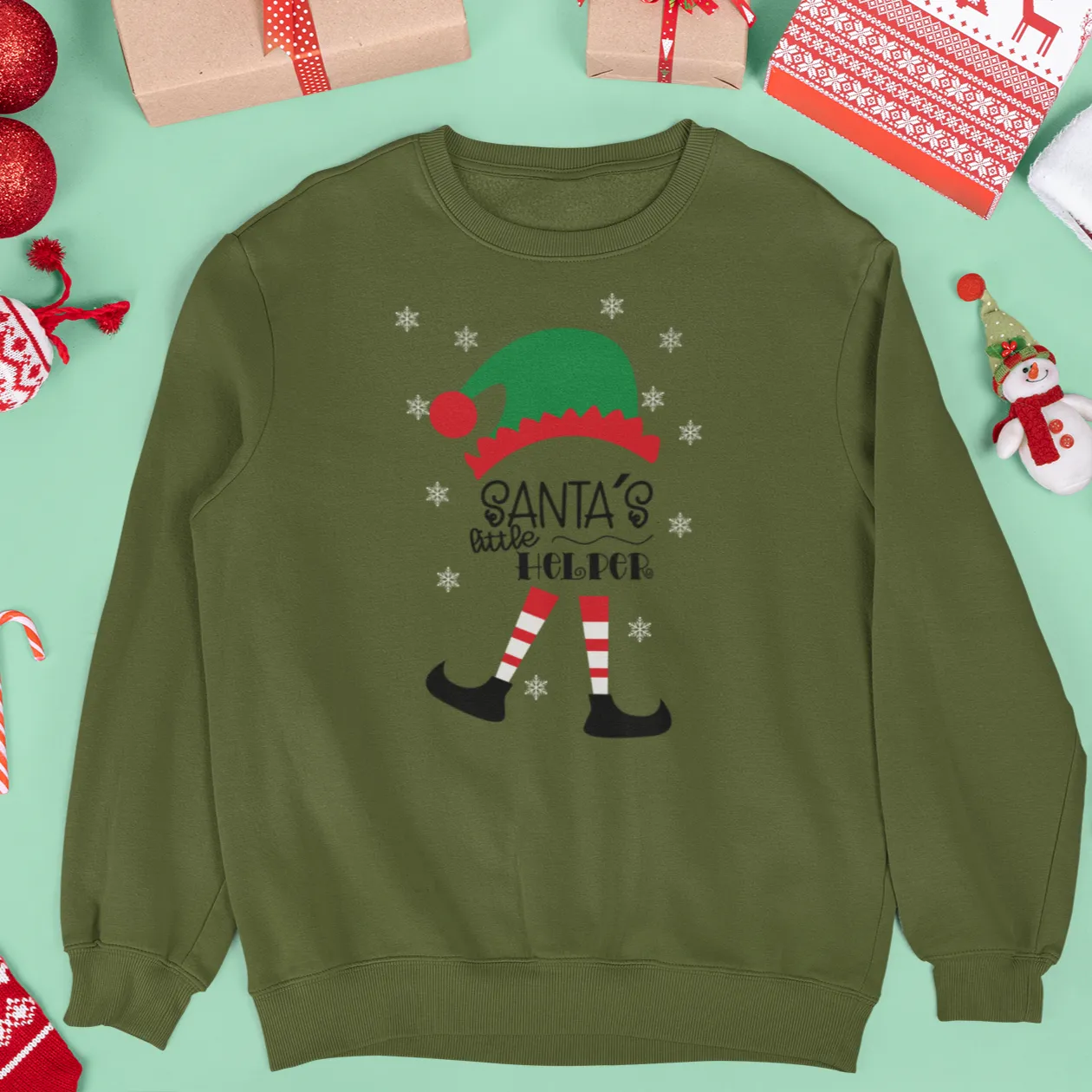 Santa's Little Helper Sweatshirt,Christmas Shirt,Christmas Gift,Trendy Christmas Tshirt,Santa Shirt, Christmas Party Tee, Matching Christmas