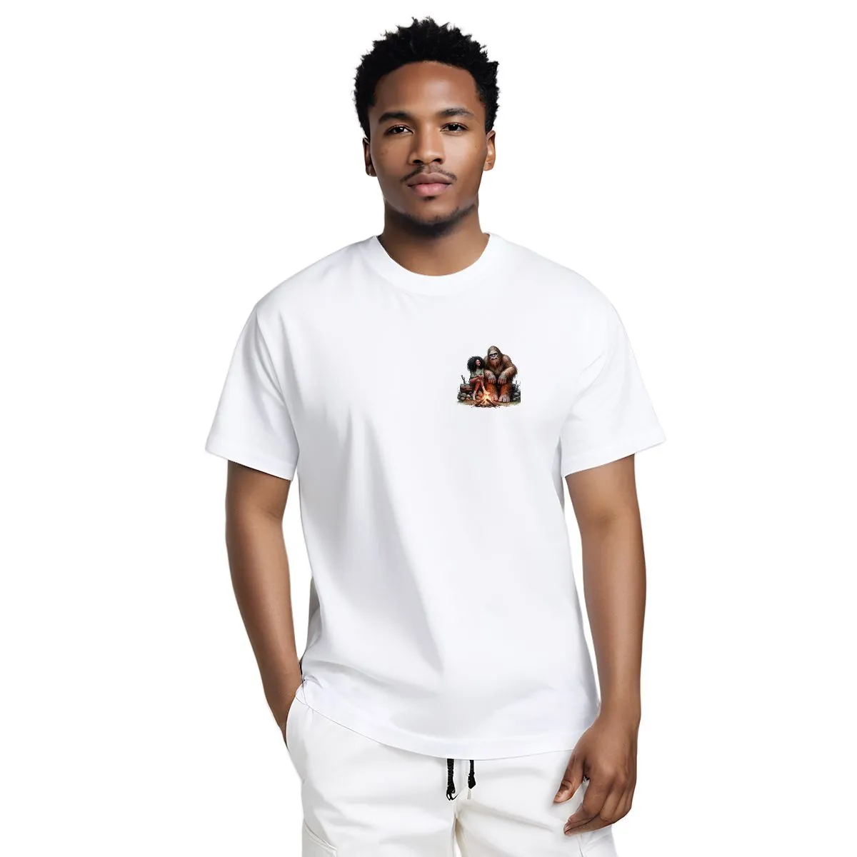 Sarcastic Sasquatch / Bigfoot Short Sleeve Cotton T-shirt , 180GSM